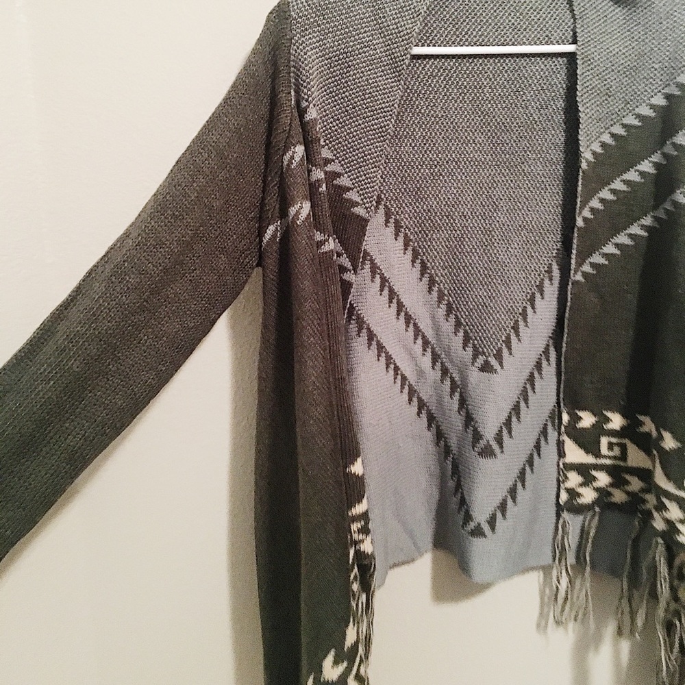 Green cardigan
